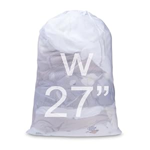 Large Mesh Laundry Bag, 27×36inch Heavy Duty Mesh Laundry Bags Drawstring Lockable, Laundry Hamper Liner, Machine Washable, for Travel,Storage, Sports Factories, Dorms, White 1pcs Large Mesh Laundry Bag 2736inch Heavy Duty Mesh Laundry Bags Drawstring Lockable Laundry Hamper Liner Machine Washable for TravelStorage Sports Factories Dorms White 1pcs