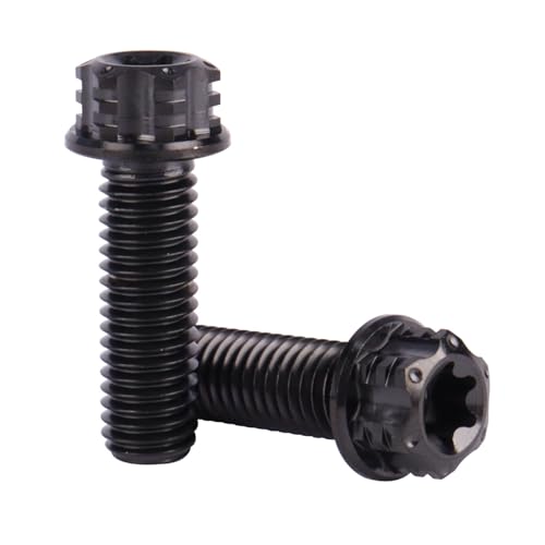 Image of 4Pcs Titanium Bolt Flange Torx Head M8 M10 x 20 25 30mm Screw Bolt for Motorcycle Car Modifications (Black, M8x25mm)