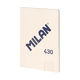 MILAN® Libreta encolada, papel pautado a líneas, 48 hojas A4, papel de 95gr/m², serie 1918, beige