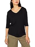Lockeres Longsleeve mit 3/4-Arm aus fließendem Viskosegewebe mit Stretchanteil