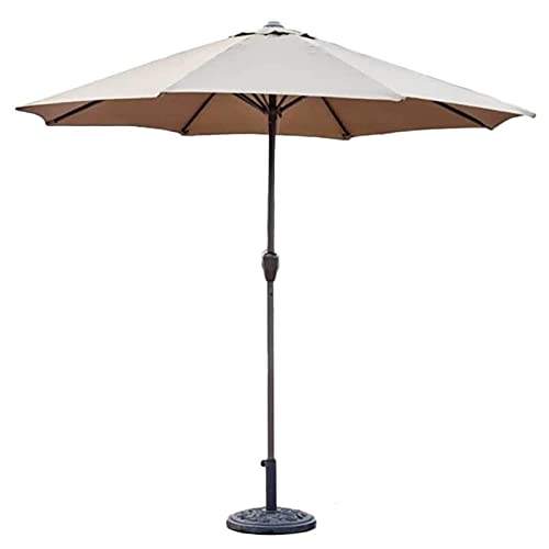 Parasol de terrasse 9 pieds abri de soleil portable extérieur avec manivelle CLSDRZC