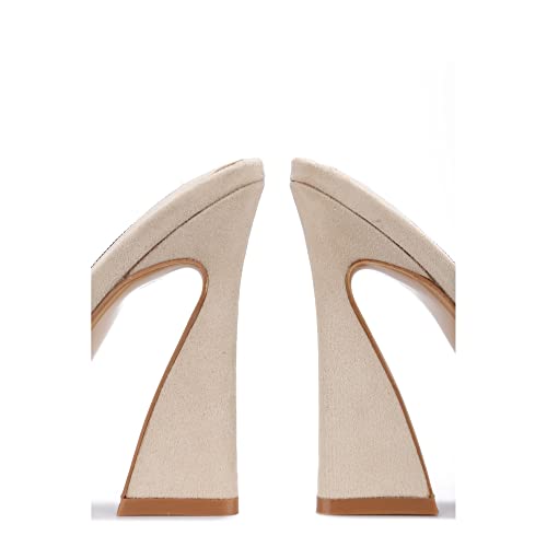 Cape Robbin Kardasian Round Toe Odd Shaped High Heel (Kardasian)4