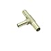 CDQBWKJGFJ 1 Piece Brass Hose Barb Tee Reducer 3/8