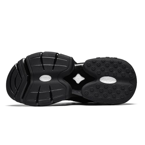 YCMM Casual Mesh Walking Shoes for Men Chunky Platform Sneakers Breathable Lace-Up Dad Style Footwear for Work Workout Everyday Use4