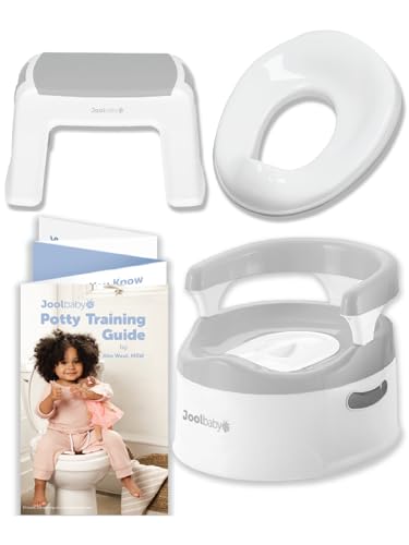 Jool Baby Potty Training Kit - Includes Toddler Potty Chair, Potty Seat for Toilet, Step Stool & Bonus Potty Training Guide