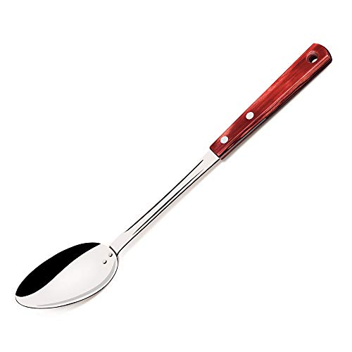 Tramontina 21158/170 Wood Ladle, Polywood, 13.4 inches (34 cm), Vertical, Red, Dishwasher Safe, Durable, Natural Wood, Made in Brazil