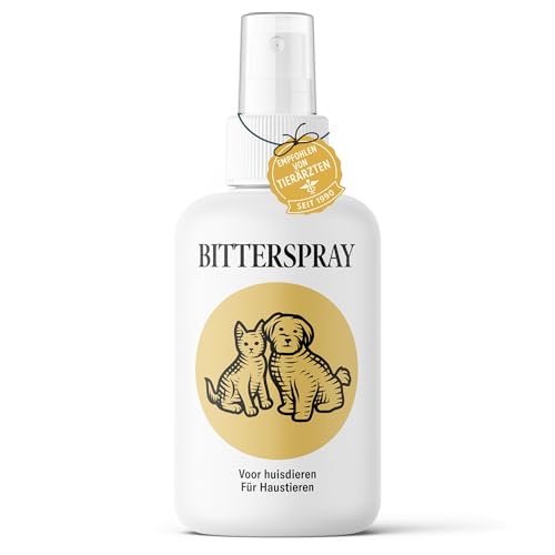 Sensipharm Bitterspray 100ml - Bittertropfen ohne Alkohol für Hunde und Katzen, Anti-Kau und Lecken Spray, Katzen Fernhaltespray Hunde für Möbel, Abwehrspray Haustiere mit Bitteren Geschmack