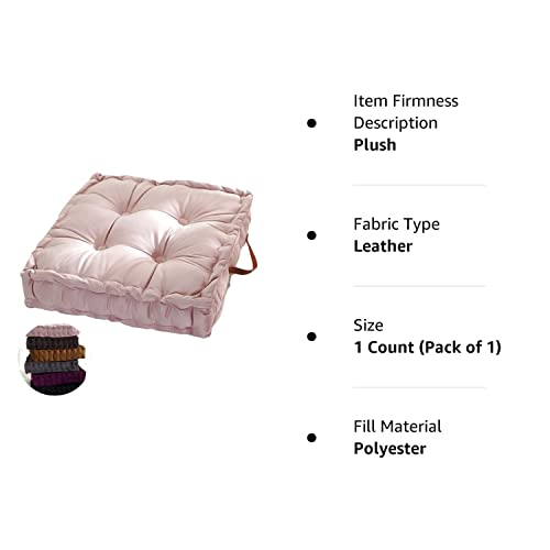 Wociud Square Thick Floor Seating Cushions,Solid Thick Tufted Cushion Meditation Pillow Square Floor Pillow Seating With Carrying Handle,Sofa Balcony Tatami Pad (Pink) #TOP7