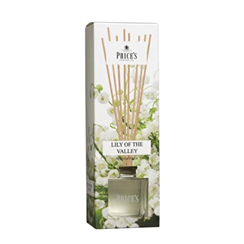 Price's Candles Glass 8 Stick Diffuser - Various Fragrances - 100ml - Permanent Fino 4 Week - Reality Brand Made in Italy