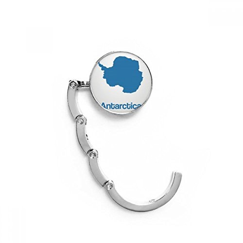 Soporte de mesa para colgar el bolso en la oficina, colgador portátil con mapa azul decorativo