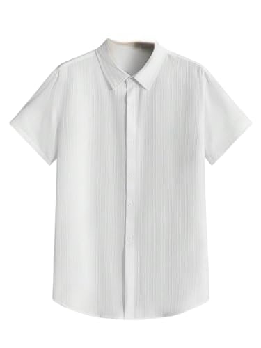 Image of Paralians Men's Regular Fit Solid Pattern Polyester Shirt with Half Sleeve Collar Neck Satandard Length and Button Down Closure Type