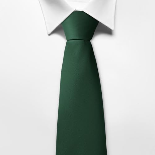 Image of Men's Classic Satin 3.15 inch Soild Color Necktie Wedding Business Tie & Gift Box