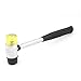 Aexit Clear Yellow Hammers Rubber Detachable Dual Head Metal Mallet Hammer Claw Hammers 3.2cm Dia