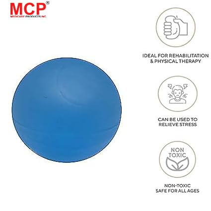 MCP Healthcare Silicon Gel Soft Stress Relief Therapy Ball Relieve Stress with a Blue Stress Ball: Squeeze Away Tension and Anxiety (Blue) MCP Healthcare Silicon Gel Soft Stress Relief Therapy Ball Relieve Stress with a Blue Stress Ball: Squeeze Away Tension and Anxiety (Blue)
