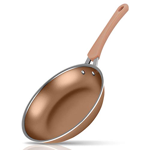 NutriChef 8'' Durable Small Fry Pan-Non-stick High-Qualified Cookware, Induction PTFE/PFOA/PFOS-Free Heat Resistant Lacquer Kitchen Ware, Compatible with Models: NCCW14S & NCCW20S, 8