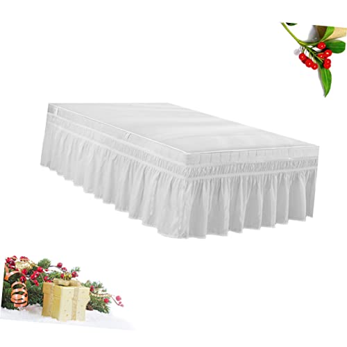 Falda de cama ORFOFE 135x200 elástica para tapar somier feo 3