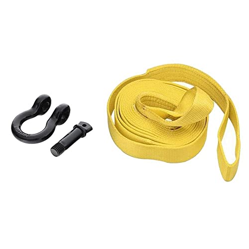Speedway Motors Shackle D Ring 3/4 Inch and 20 Foot Tow Strap