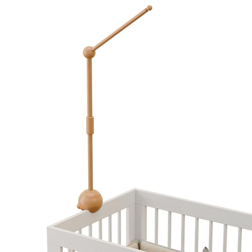 Image of GIJIR Baby Crib Mobile Arm,32.5 Inch Crib Mobile Stand,Wooden Mobile Arm for Crib（2 Modes, 360°Adjustable,100% Beech Wood Boy Girl Mobile Holder for Crib Nursery Decor Baby Mobile Hanger