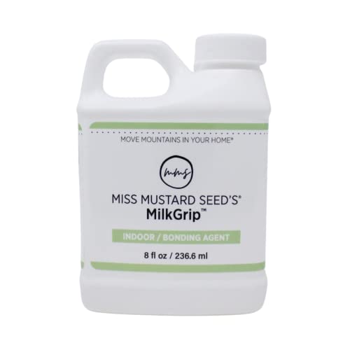 Miss Mustard Seed's Milkgrip Indoor/Bonding Agent Additive For Paint That Promotes Adhesion To Metal, Glass, Painted, Varnished Or Lacquered Surfaces, Water-Based, No Vocs, Odorless (8 Fl Oz) #TOP15