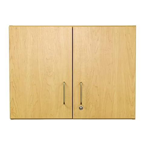 Tot Mate 2 Door Wall Mounted Storage Lock Cabinet, 30in Wide (Fully Assembled, Maple/Maple) Cover