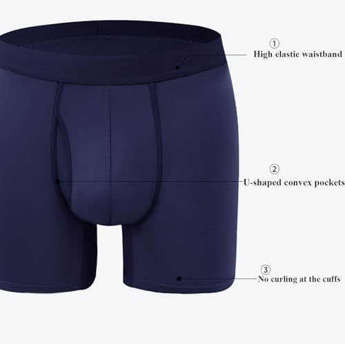 Assence Dual Pouch Boxers, Assence Boxers Men's Boxer Briefs Sports Shorts Long Legs Underpants Trunks Underwear3