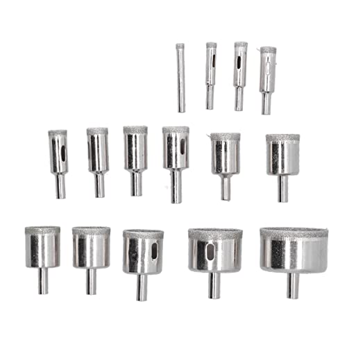 Set de 15 brocas de sierra de diamante, 6 mm a 50 mm miniatura 3