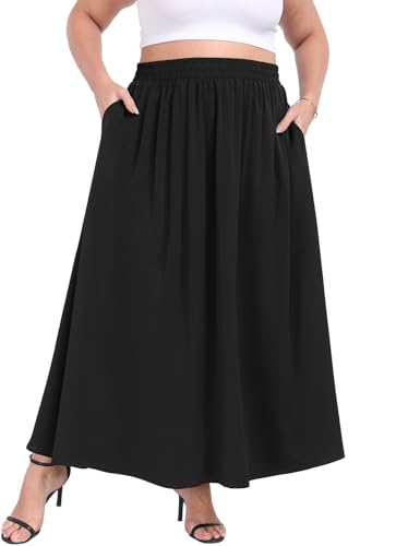 Lastshe Plus Size Maxi Skirt for Women - Use Code V58DH5LV - Image 4