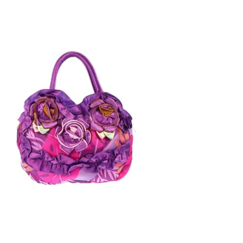 COLLBATH bolso de mujer bolso de mano la bolsa de mano monedero titular de la tarjeta makeup bag maletin de maquillaje bolso con cremallera cartera de mujer bolso superficie de seda Púrpura