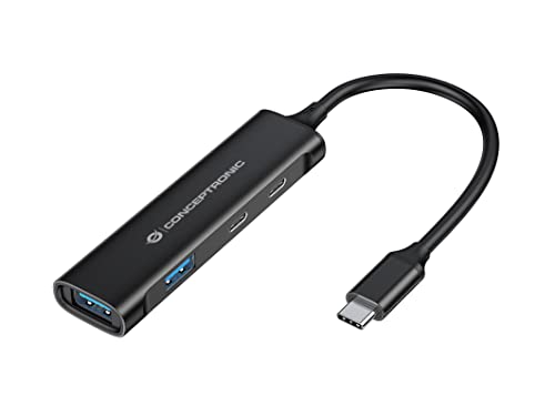 Hub USB 3.0 Conceptronic HUBBIES12B transfert de données 5 Gbps 4 ports