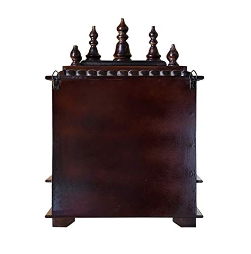 Kamdhenu art and craft Wood Home Temple (18 x 12 x 24 inch, Brown)