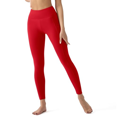 Image of YUDSUD High Waisted Leggings for Women with Pockets - Tummy Control Capris Yoga Pants for Workout Running Athletic Cycling
