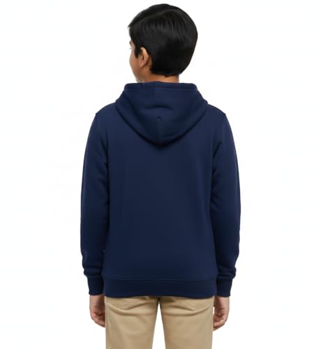 Image of Boy's Cotton Fleece Hooded Sweatshirt with Kangaroo Pocket