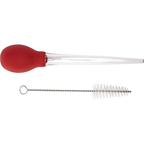 Foto von Westmark Bratensaftspritze, mit Reinigungsbürste, Länge: 28 cm, Kunststoff, Rot/Transparent, 15252270