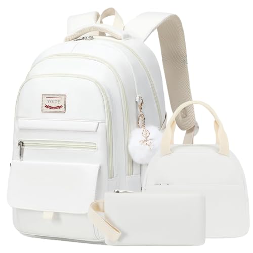 YOJOY Schultasche für Teenager, Mädchen, Rucksack, 3-teilig, Rucksack...