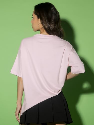 Image of Bewakoof Official The Office Merchandise Women's 100% Cotton Graphic Print Oversized Fit Round Neck T-Shirt