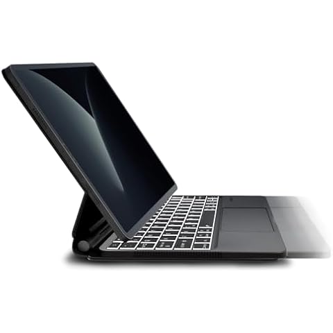 Doohoeek New Pull-Out Keyboard Folio for iPad Pro 11-inch (M4) 2024, iPad Pro 11" 2024 Floating Keyboard Case Magnetic Magic-Style Bluetooth Keyboard with Touchpad & Lighting Keys Cover