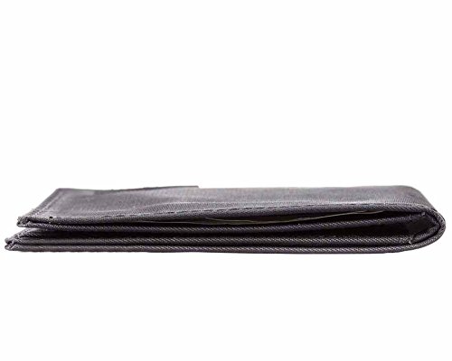 Big Skinny Men's Compact Sports Bi-Fold Slim Wallet, Holds Up To 20 Cards, Black #TOP6