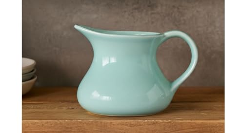 Image of The Himalayan Goods Company - Value Series Stoneware Ceramic Milk Jug Or Oil Jug Or Pourer Or Pitcher 275 Ml (Green)