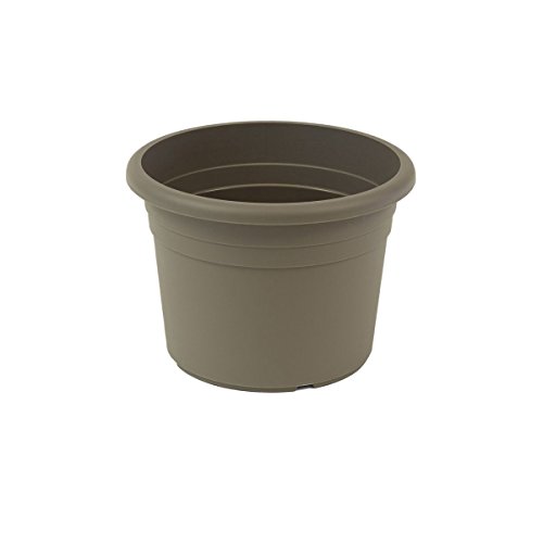 greemotion Pflanzkübel Fiona, UV-Beständiger Blumentopf aus Kunststoff, Pflanzgefäß mit Bodenlöchern, Volumen ca. 18 l, ca. Ø 40 x H 26 cm