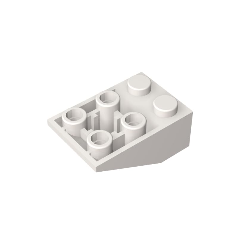 Gobricks GDS-598 Slope Inverted 33° 3 x 2 No Connections Between Studs 50PCS Compatible with Lego 3747 2752 DIY Parts and MOC Components for Major Brick Brands Color?White 1