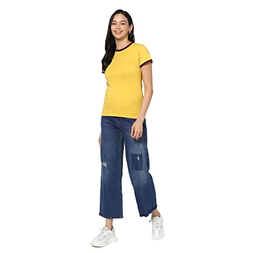 Image of Bewakoof Women's Solid Slim Fit T-Shirt