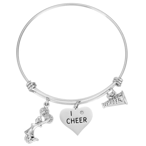 HUTIMY Cheer Bracelets for Cheerleader Jewelry Gifts for Cheer Team Player Cheerleaders Bracelet