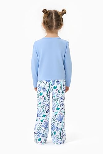 Image of Disney Frozen Princess Minnie Stitch Girl Clothes Long Sleeve Knot Front Sweatshirt Flare Pants Fall 2 Piece Outfit 2-9Y