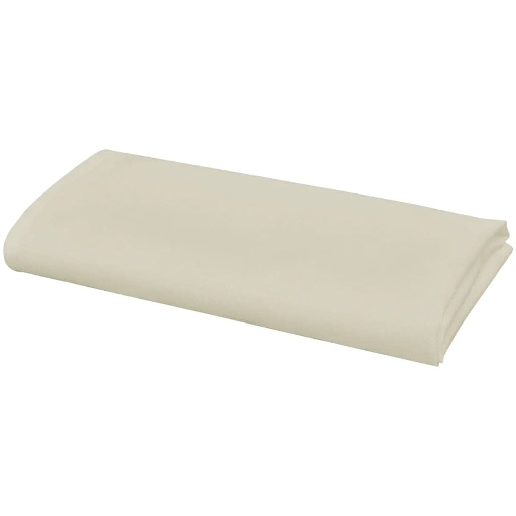Cremefarbene Stoffservietten aus Polyester, 50 x 50 cm, 25er Set für Tischdeko bei Hochzeit, Geburtstag und Gastronomie, knitterarm, maschinenwaschbar