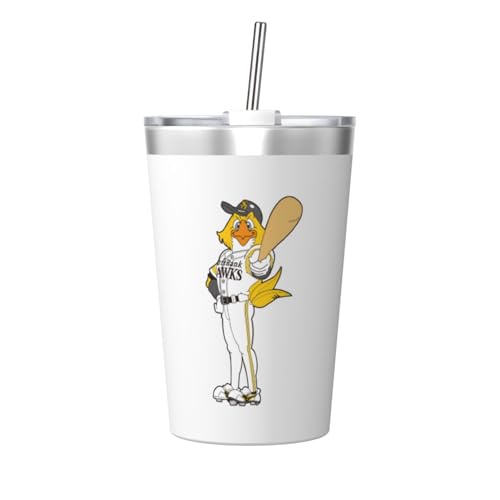 タンブラー 福岡ソフトバンクホークス 水筒 ストローカップ マグボトル コップ 340ml ストロー付き 魔法瓶 真空断熱 保温保冷 コーヒー おしゃれ 直飲み 車用 子供 遠足 通勤 通学