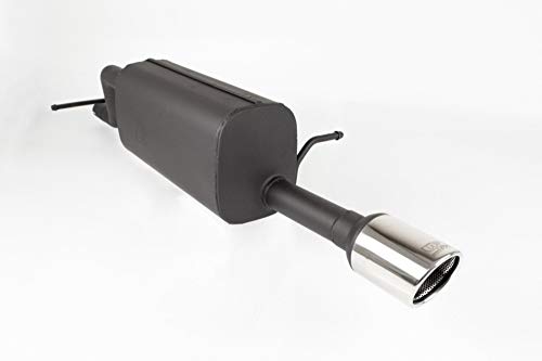 Silenciador de escape deportivo tubo de escape de acero inoxidable punta redonda unica 90mm compatible con Peugeot 208 II Hatchback 1.2T 75kW 102CV 2019 2020 2021