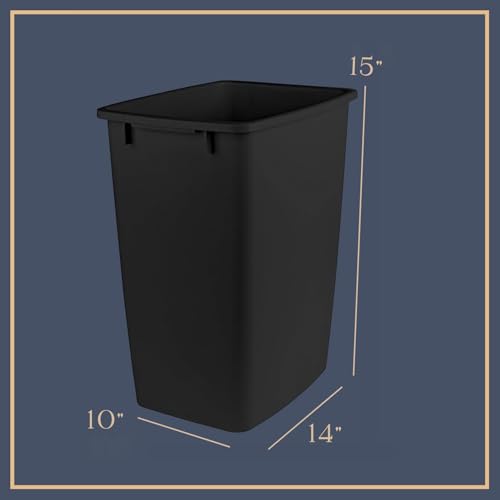 Image of HOLDN' STORAGE Pull Out Trash Can Under Cabinet, 7 Gallons Trash Can Included - Heavy Duty, Lifetime Limited Warranty - Install Length or Widthwise - 11.5 inch W Cabinet Opening Required - Chrome Finish