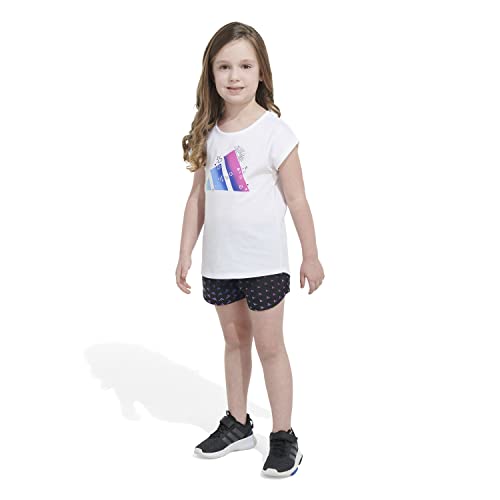 adidas girls 2-piece Tee & All Over Print Woven Short Set4