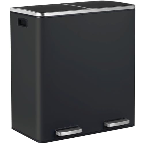 LIFERUN 2-Compartment 30L Pedal Bin