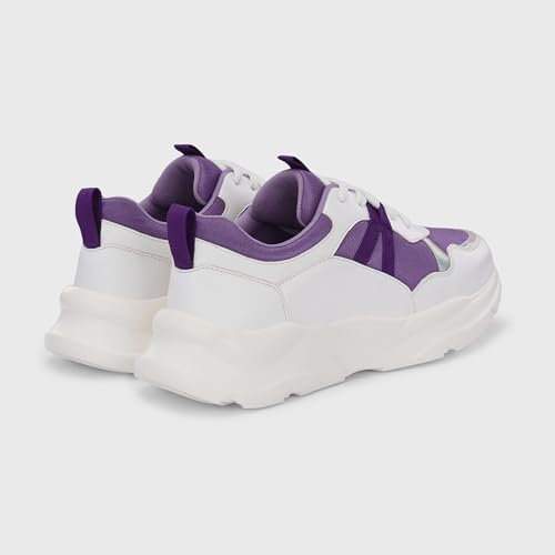 Image of Centrino Women Chunky Sneaker | Cushioned Insole for Comfort | Stylish Lace-Up Design | Perfect for Casual Shoe for Girls (A6845)